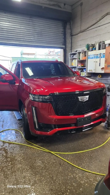 Red Chevy auto body repair